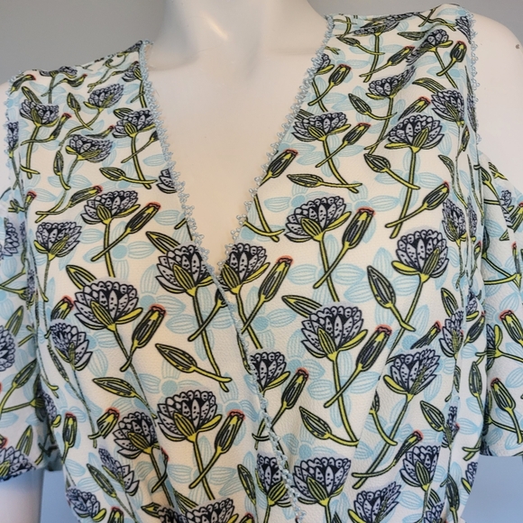 Foxiedox Lexie Cold Shoulder Faux Wrap Dress, VGUC, Size M - Picture 3 of 11